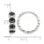 Sterling Silver E-Coat Black Enamel Smiley Face Hinged Hoop Earrings, 17.1 mm - View 4