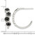 Sterling Silver E-Coating Black Enamel Smiley Face Post Hoop Earrings, 19.25 mm - View 4
