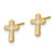 Affordable Expressions Sterling Silver Gold-Tone Polished Cubic Zirconia Cross Stud Earrings, 9 mm - View 2
