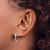 Sterling Silver Rhodium-Plated Polished Cross Post J-Hoop Earrings, 16.5 mm - View 3