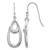Sterling Silver Satin Drop French Wire Earrings