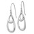 Sterling Silver Satin Drop French Wire Earrings - View 2