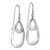 Sterling Silver Satin Drop French Wire Earrings - View 3
