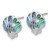 Sterling Silver Rhodium-Plated Polished Abalone Shell Stud Earrings, 13.3 mm - View 2