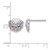 Sterling Silver Rhodium-Plated Polished Cubic Zirconia Shell Stud Earrings, 9.3 mm - View 4
