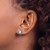 Sterling Silver Rhodium-Plated Polished and Antiqued White Crystal April Birthstone Turtle Stud Earrings, 10.4 mm - View 3