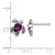 Sterling Silver Rhodium-Plated Polished and Antiqued Purple Crystal February Birthstone Turtle Stud Earrings, 10.4 mm - View 4