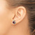 Sterling Silver Rhodium-Plated Polished and Antiqued Red Crystal January Birthstone Turtle Stud Earrings, 10.4 mm - View 3
