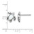 Sterling Silver Rhodium-Plated Polished and Antiqued Mother of Pearl June Birthstone Turtle Stud Earrings, 10.4 mm - View 4