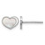 Sterling Silver Rhodium-Plated Mother of Pearl Heart Stud Earrings, 6.5 mm