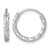 Sterling Silver Rhodium-Plated Polished Twisted 2.25 x 15.5 mm Round Endless Hoop Earrings, 16 mm Long