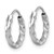 Sterling Silver Rhodium-Plated Polished Twisted 2.25 x 15.5 mm Round Endless Hoop Earrings, 16 mm Long - View 2