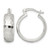 Sterling Silver Polished Diamond-Cut 20 x 6 mm Round Hoop Earrings, 20 mm Long