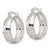 Sterling Silver Polished Diamond-Cut 20 x 6 mm Round Hoop Earrings, 20 mm Long - View 2