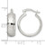 Sterling Silver Polished Diamond-Cut 20 x 6 mm Round Hoop Earrings, 20 mm Long - View 3
