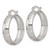 Sterling Silver Polished Diamond-Cut 25 x 6 mm Round Hoop Earrings, 25 mm Long - View 2