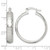 Sterling Silver Polished Diamond-Cut 30 x 6 mm Round Hoop Earrings, 30 mm Long - View 3