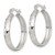 Sterling Silver Polished Diamond-Cut 25 x 4 mm Round Hoop Earrings, 25 mm Long - View 2