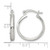Sterling Silver Polished Diamond-Cut 20 x 3 mm Round Hoop Earrings, 20 mm Long - View 3