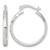 Sterling Silver Polished Diamond-Cut 25 x 3 mm Round Hoop Earrings, 25 mm Long