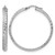 Sterling Silver Rhodium-Plated Polished and Diamond-Cut 4.00 x 40 mm Tube Hoop Earrings, 43 mm Long