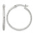 Sterling Silver Polished Diamond-Cut Textured 25 x 1.5 mm Round Hoop Earrings, 27.85 mm Long