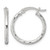 Sterling Silver Polished Diamond-Cut 20 x 2 mm Round Hoop Earrings, 20 mm Long