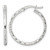 Sterling Silver Polished Diamond-Cut 25 x 2 mm Round Hoop Earrings, 25 mm Long