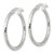 Sterling Silver Polished Diamond-Cut 25 x 2 mm Round Hoop Earrings, 25 mm Long - View 2
