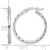 Sterling Silver Polished Diamond-Cut 25 x 2 mm Round Hoop Earrings, 25 mm Long - View 3
