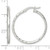 Sterling Silver Polished Diamond-Cut 30 x 2 mm Round Hoop Earrings, 30 mm Long - View 3