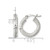 Sterling Silver Polished Diamond-Cut Textured 15 x 3.25 mm Round Hoop Earrings, 15 mm Long - View 3