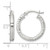 Sterling Silver Polished Diamond-Cut Textured 20 x 3.25 mm Round Hoop Earrings, 20 mm Long - View 3