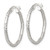 Sterling Silver Polished Diamond-Cut Textured 25 x 2.25 mm Round Hoop Earrings - View 2