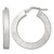 Sterling Silver Brushed Textured 4.25 mm X 28 mm Square Tube Hoop Earrings, 29.5 mm Long