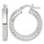 Sterling Silver Polished and Textured 4.00 x 29 mm Hoop Earrings, 32 mm Long