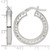 Sterling Silver Polished and Textured 4.00 x 29 mm Hoop Earrings, 32 mm Long - View 3