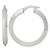 Sterling Silver Textured 35 x 4.0 mm Knife Edge Greek Key Round Hoop Earrings, 35 mm Long