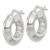Rhodium-Plated Sterling Silver Polished Greek Key Knife Edge 5.50 mm Hollow Hoop Earrings, 22.9 mm Long - View 2