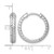 Sterling Silver Rhodium-Plated Polished 4.00 x 20 mm Braided Round Hinged Hoop Earrings, 19.7 mm Long - View 3