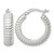 Sterling Silver Polished and Grooved 21 x 6 mm Round Hollow Hoop Earrings, 21 mm Long