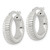 Sterling Silver Polished and Grooved 21 x 6 mm Round Hollow Hoop Earrings, 21 mm Long - View 2