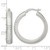 Sterling Silver Polished and Grooved 32 x 6 mm Round Hollow Hoop Earrings, 32 mm Long - View 3