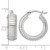 Sterling Silver Polished and Grooved 21 x 7 mm Round Hollow Hoop Earrings, 21 mm Long - View 3