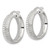 Sterling Silver Polished and Grooved 26 x 7 mm Round Hollow Hoop Earrings, 26 mm Long - View 2