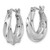 Sterling Silver Rhodium-Plated Polished 6 mm X 19 mm Graduated Twisted Hoop Earrings - View 2