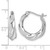 Sterling Silver Rhodium-Plated Polished 6 mm X 19 mm Graduated Twisted Hoop Earrings - View 3