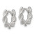 Sterling Silver Polish Textured Twisted Hinged Round Hoop Earrings, 11.3 mm - View 2