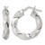 Sterling Silver Polished Greek Key 5 mm Twisted Tube Hoop Earrings, 27.45 mm Long