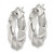 Sterling Silver Polished Greek Key 5 mm Twisted Tube Hoop Earrings, 27.45 mm Long - View 2